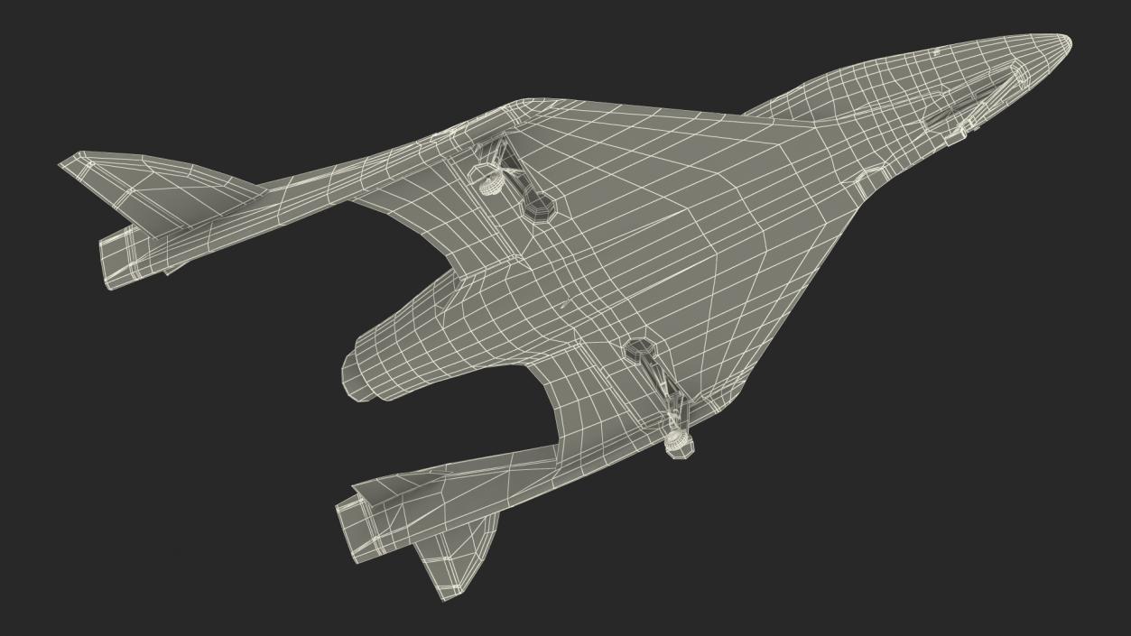 3D VSS Imagine Virgin Galactic SpaceShip III Rigged model