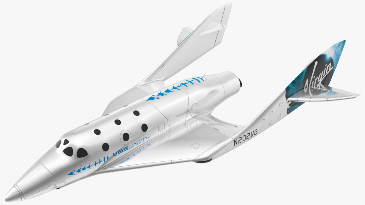 3D VSS Imagine Virgin Galactic SpaceShip III Rigged model