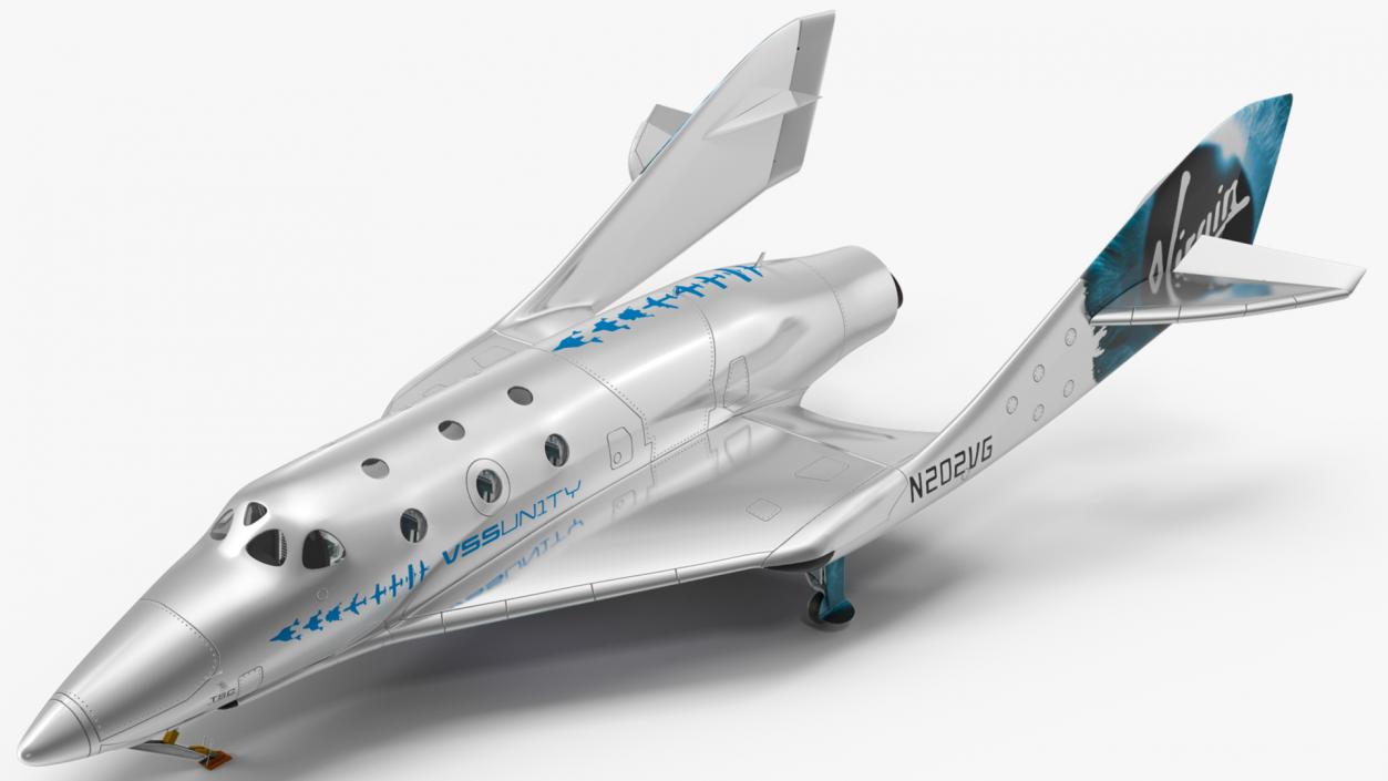 3D VSS Imagine Virgin Galactic SpaceShip III Rigged model