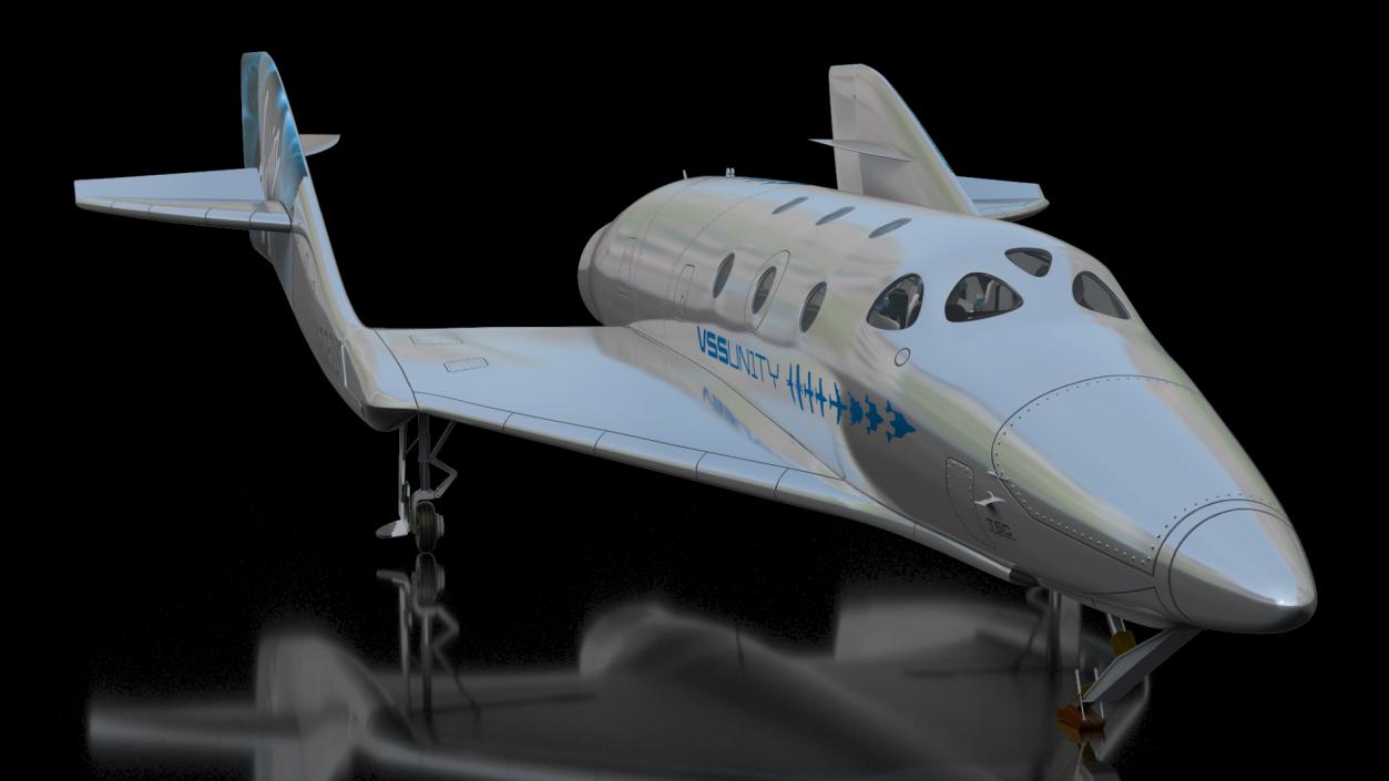 3D VSS Imagine Virgin Galactic SpaceShip III Rigged model