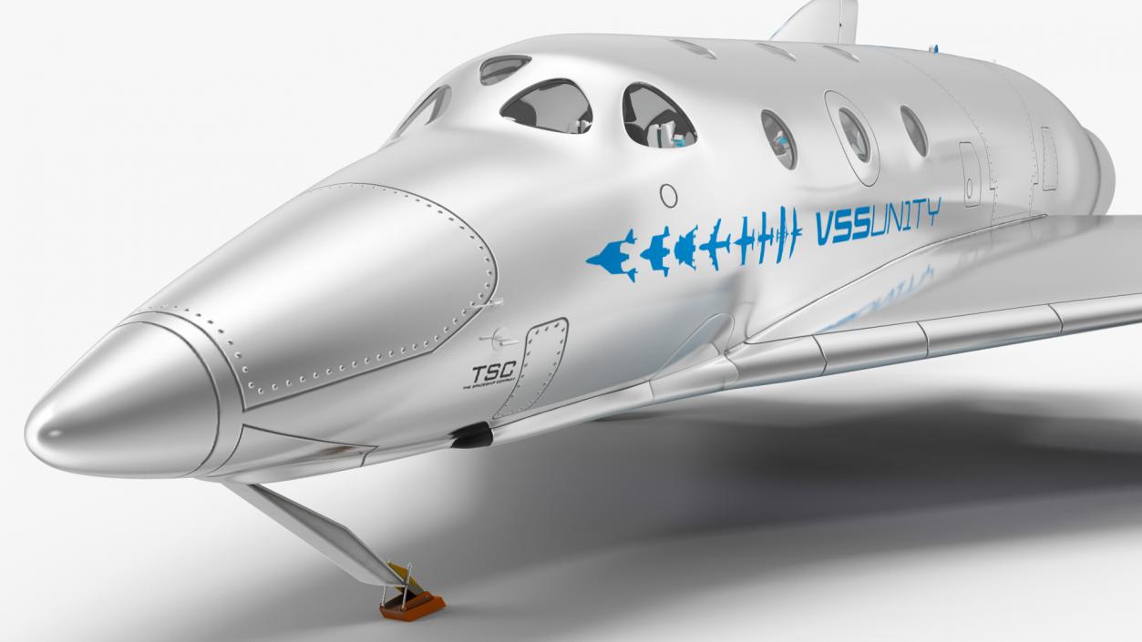 3D VSS Imagine Virgin Galactic SpaceShip III Rigged model