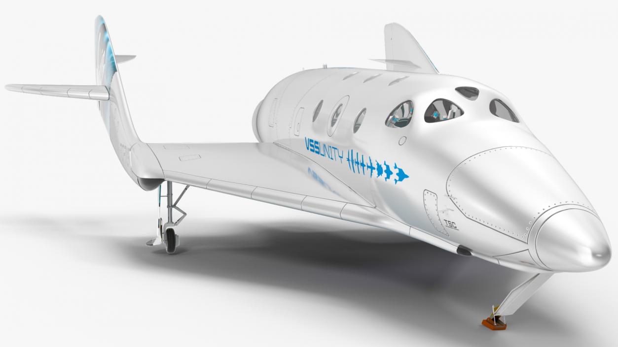 3D VSS Imagine Virgin Galactic SpaceShip III Rigged model