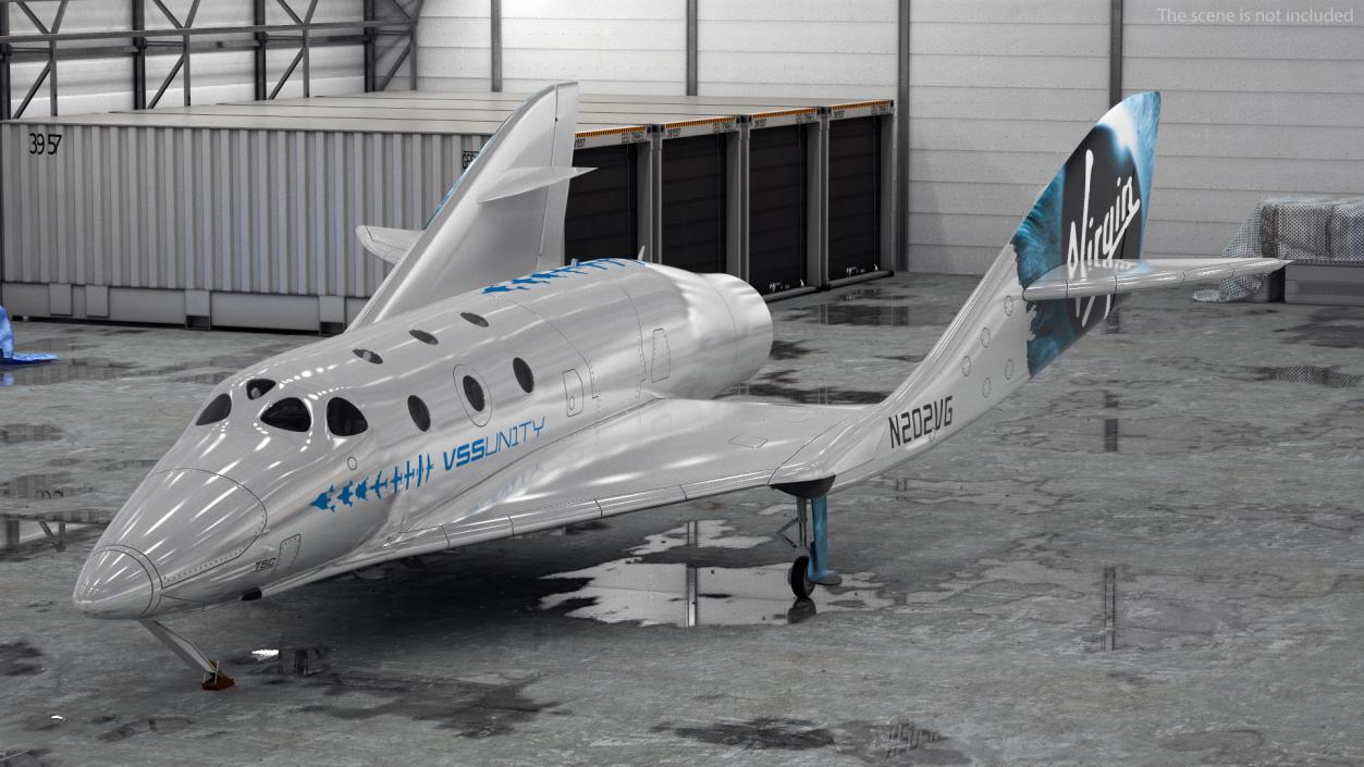 3D VSS Imagine Virgin Galactic SpaceShip III Rigged model