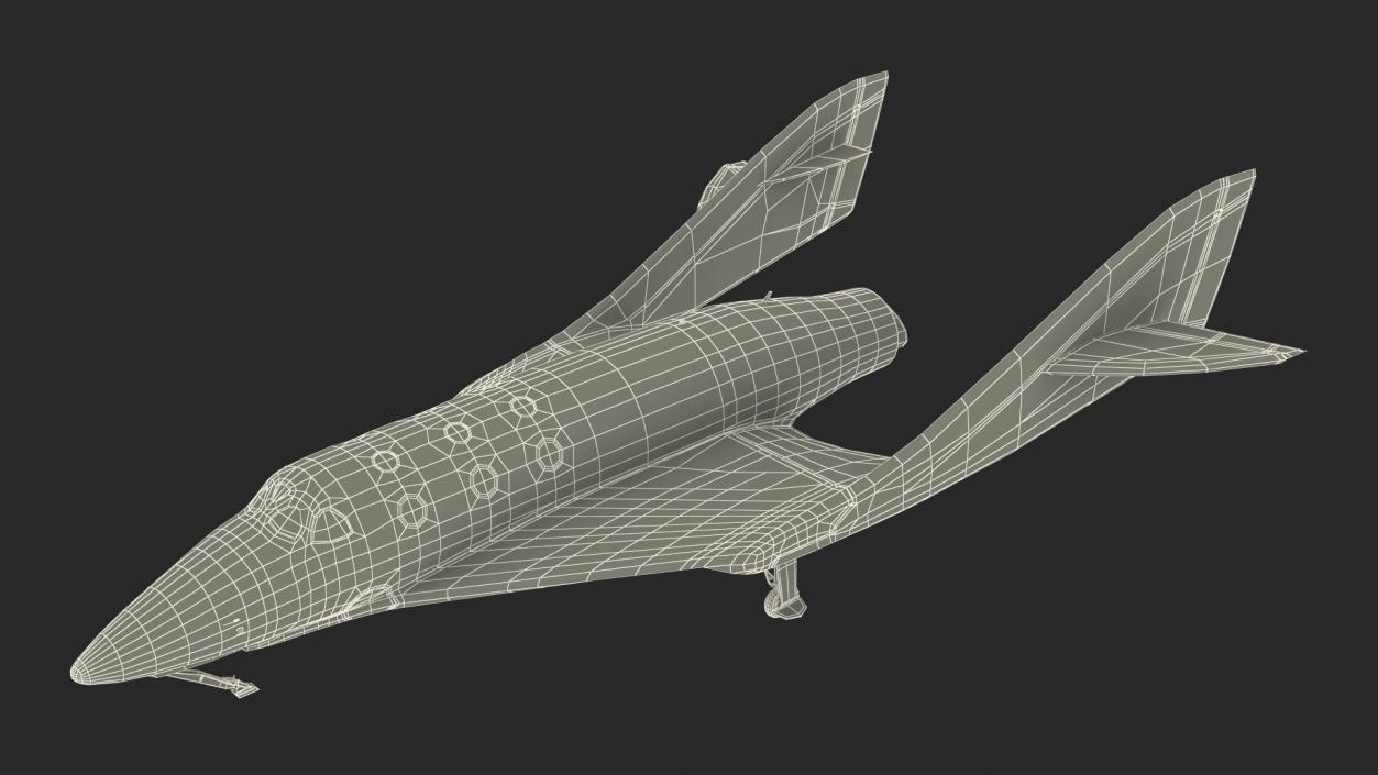 3D VSS Imagine Virgin Galactic SpaceShip III Rigged model