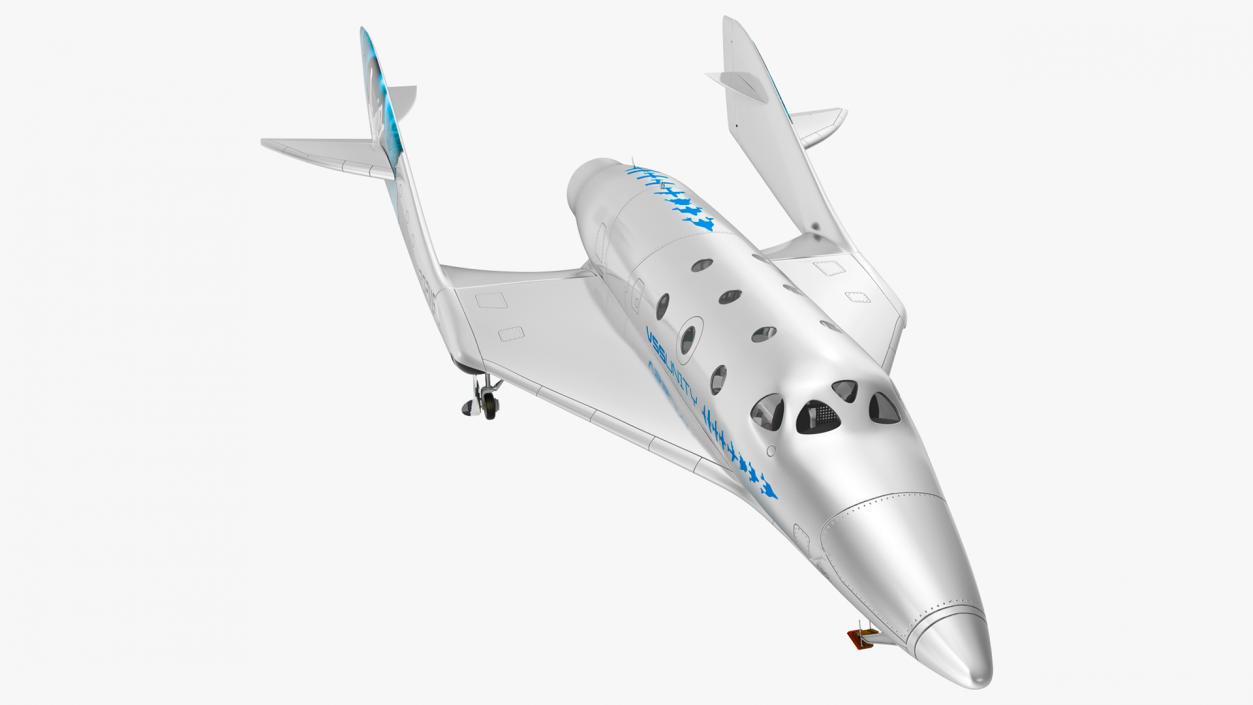 3D VSS Imagine Virgin Galactic SpaceShip III Rigged model