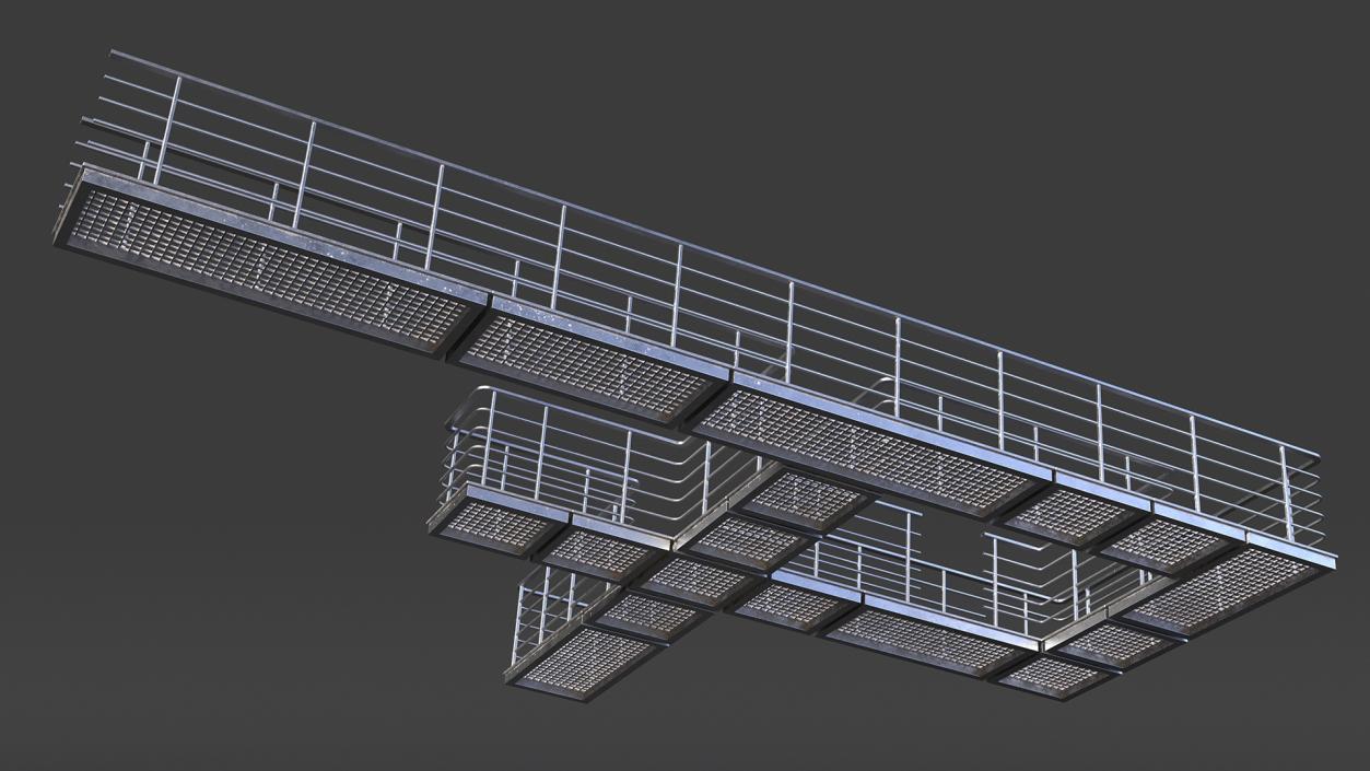 Prefabricated Industrial Catwalk 3D