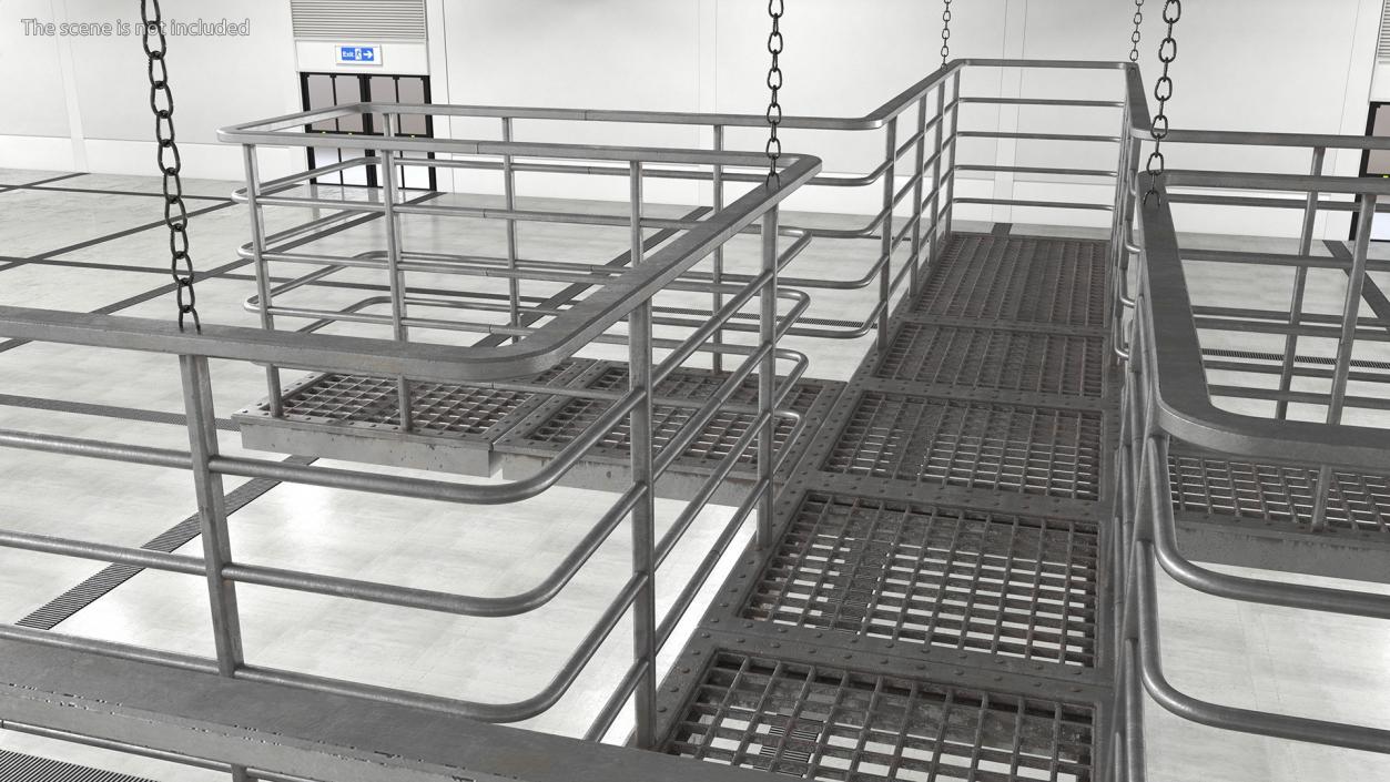 Prefabricated Industrial Catwalk 3D