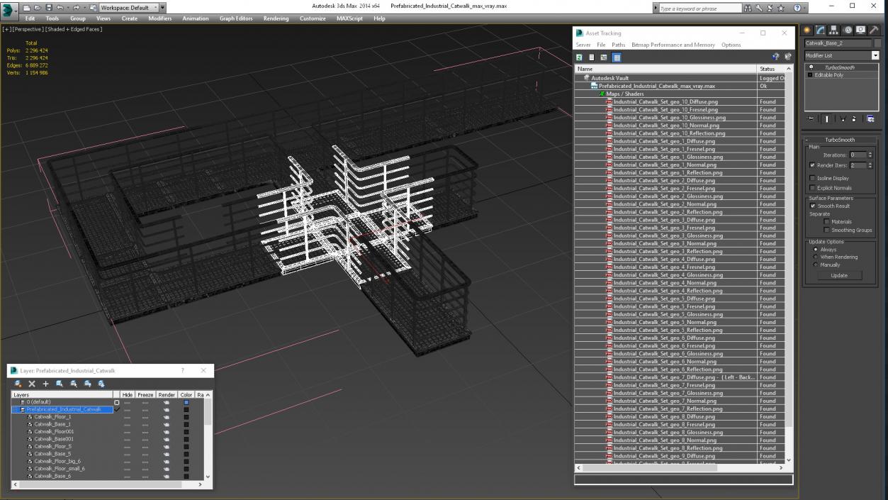 Prefabricated Industrial Catwalk 3D