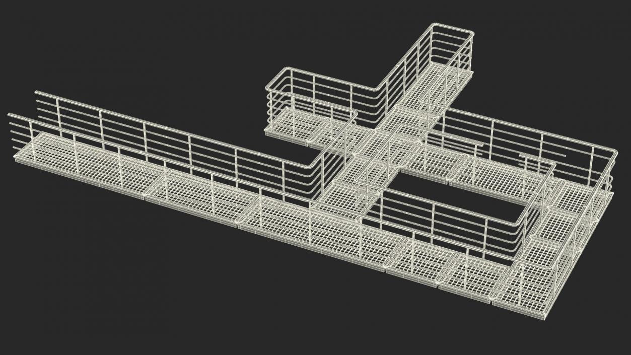 Prefabricated Industrial Catwalk 3D