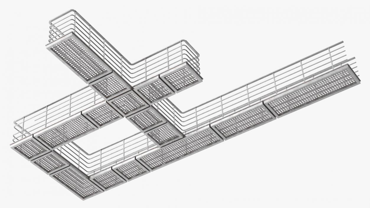 Prefabricated Industrial Catwalk 3D