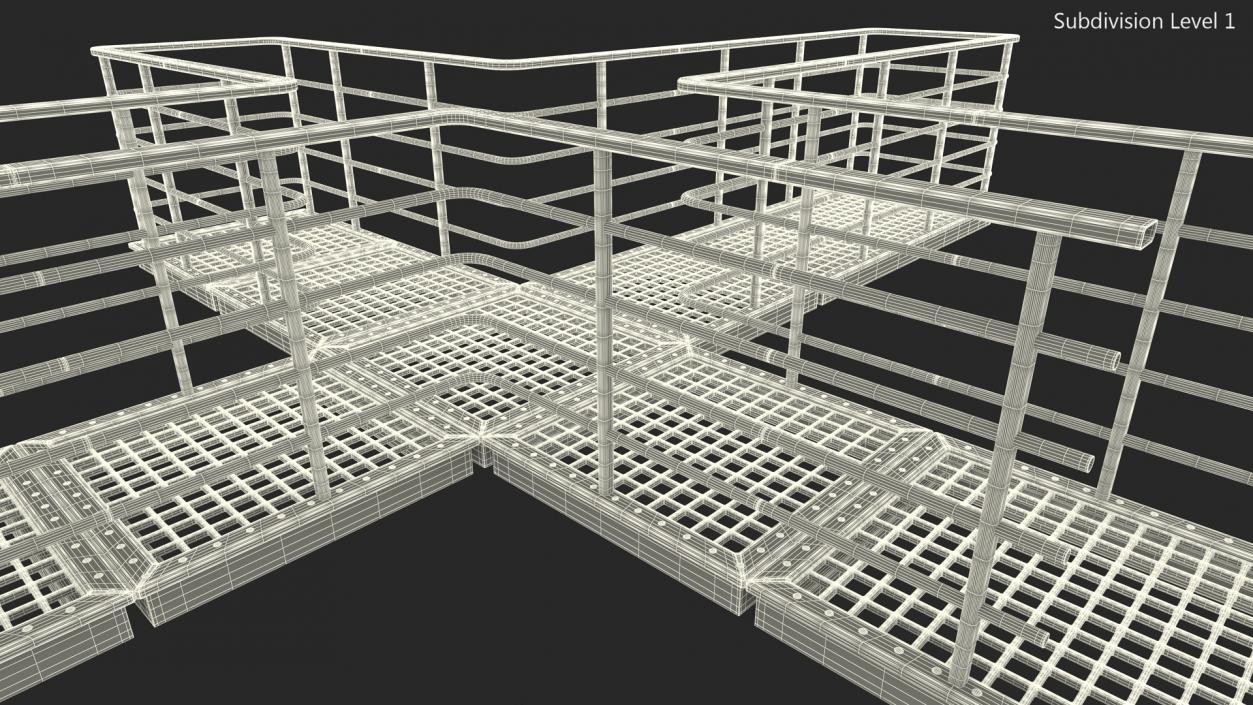 Prefabricated Industrial Catwalk 3D