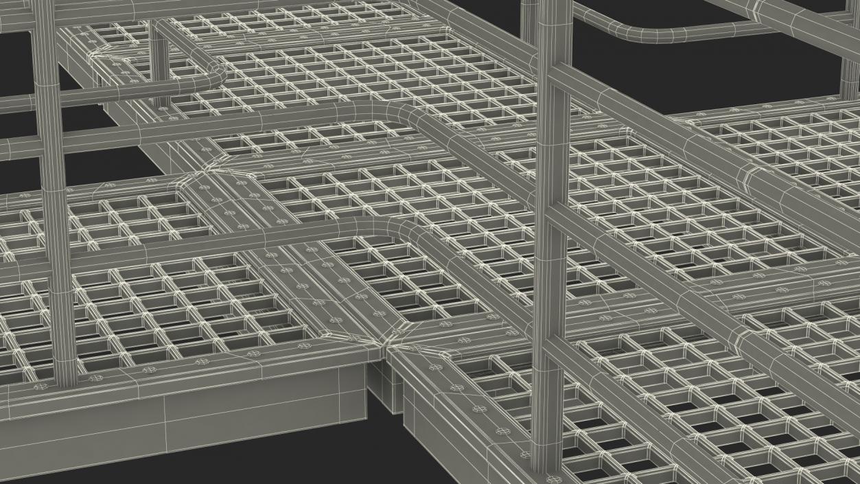 Prefabricated Industrial Catwalk 3D