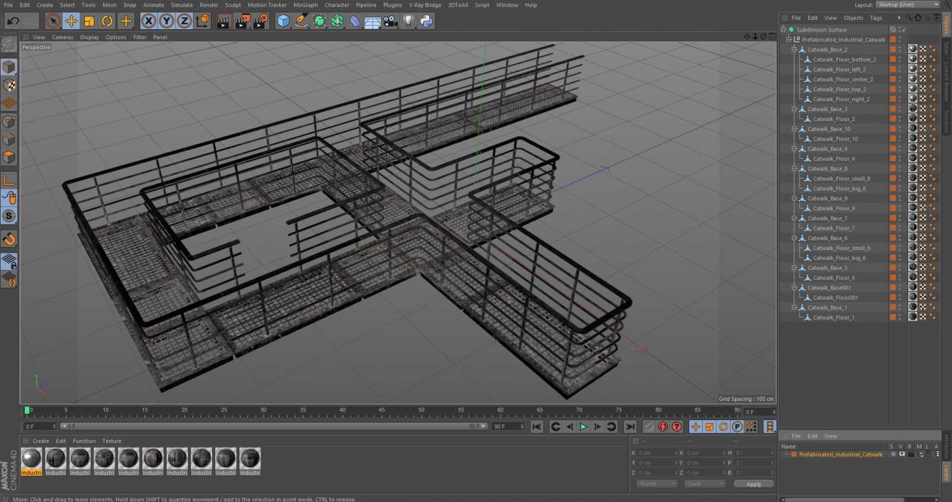 Prefabricated Industrial Catwalk 3D