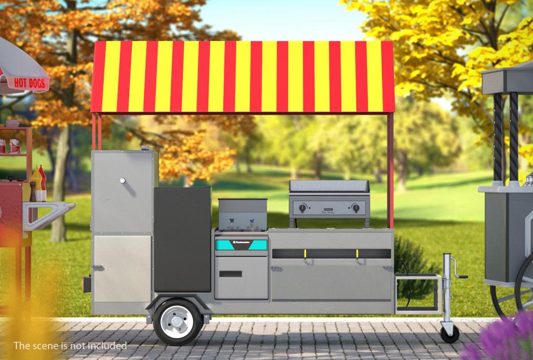 Limo Hot Dog Cart 3D