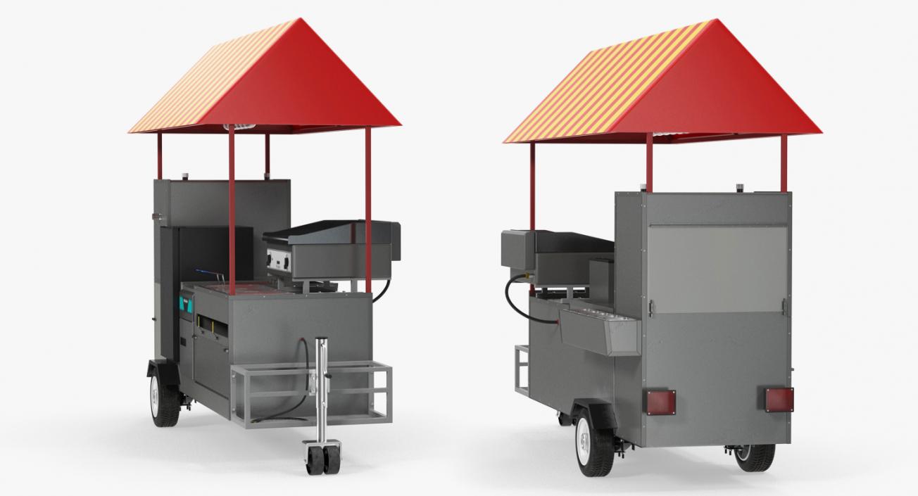 Limo Hot Dog Cart 3D