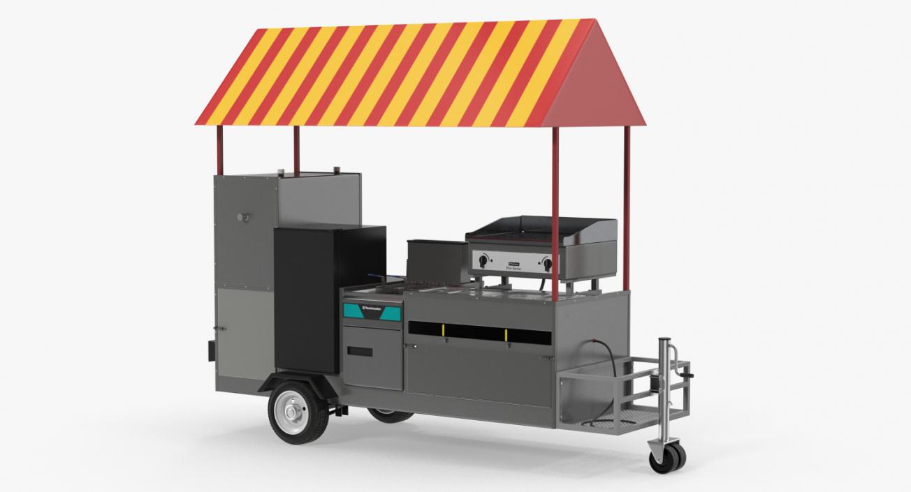 Limo Hot Dog Cart 3D