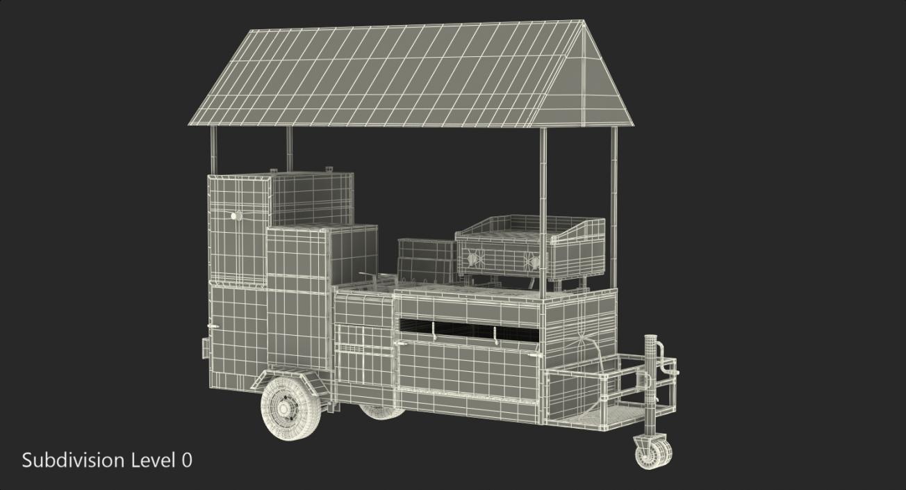 Limo Hot Dog Cart 3D