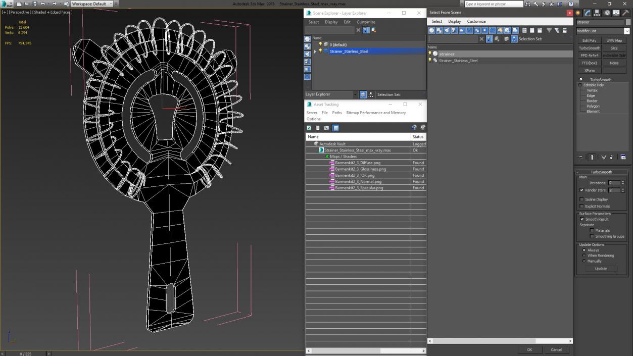 Strainer Stainless Steel 3D model