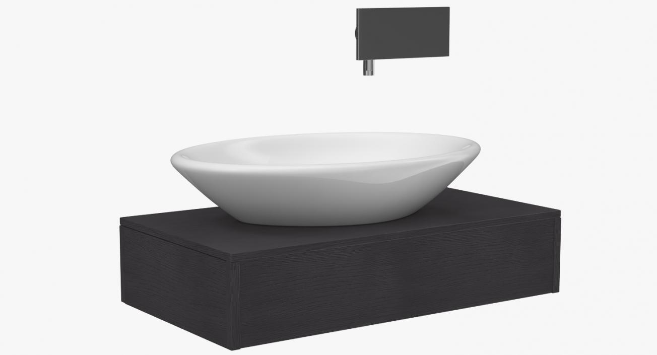 Bathroom Ceramic Counter Top Wash Bowl Basin 3D model