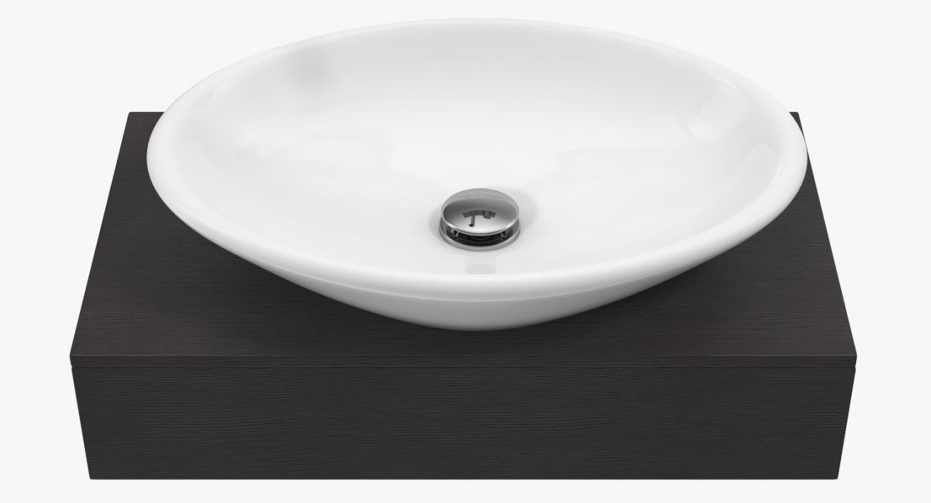 Bathroom Ceramic Counter Top Wash Bowl Basin 3D model