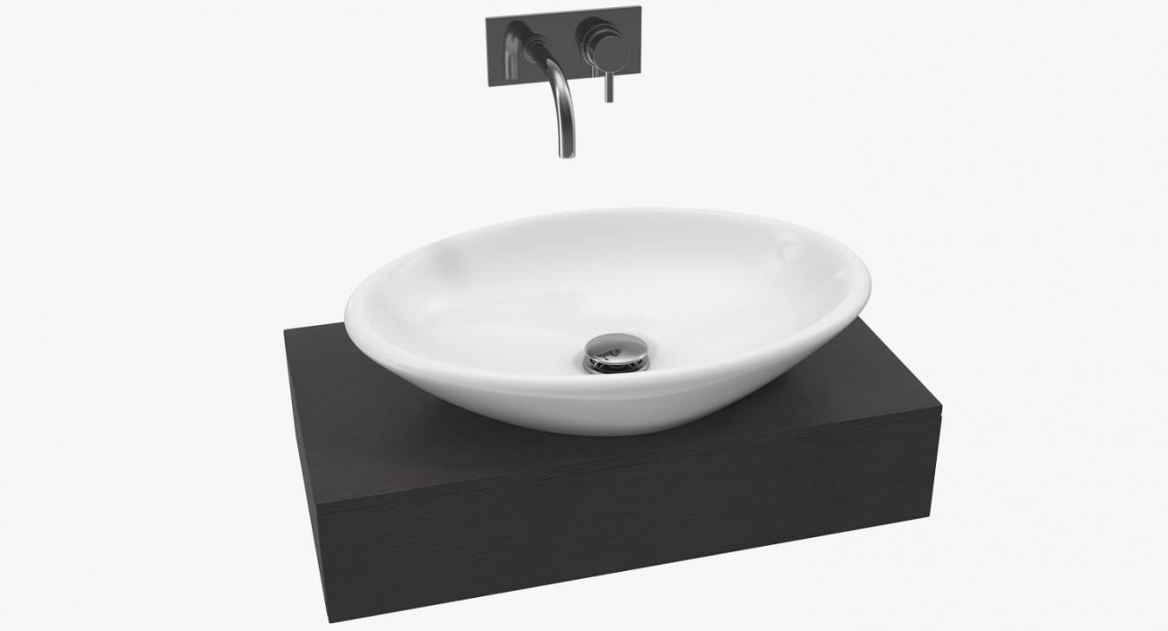 Bathroom Ceramic Counter Top Wash Bowl Basin 3D model