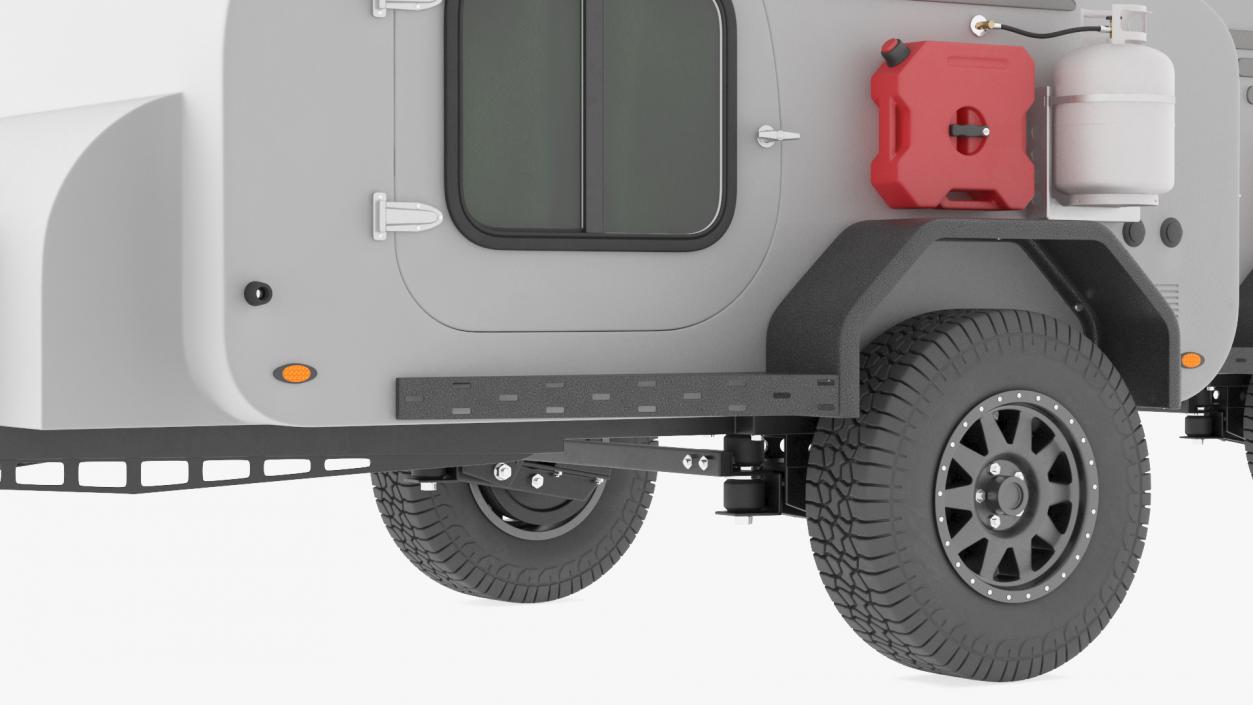 3D Modern SUV with Camping Trailer