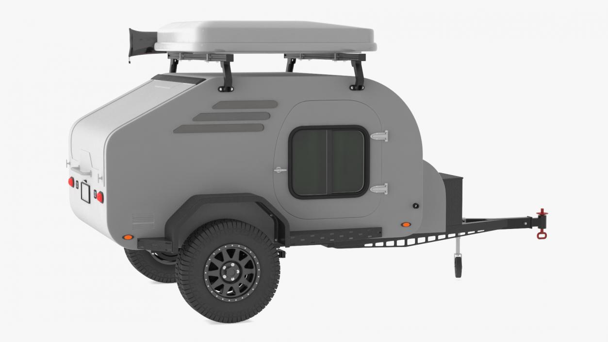 3D Modern SUV with Camping Trailer