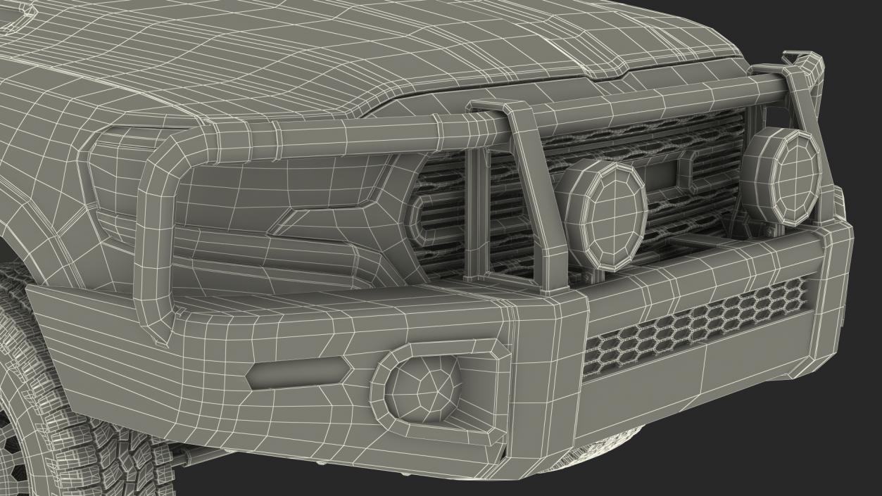 3D model Crew Cab 4x4 Truck No Bed