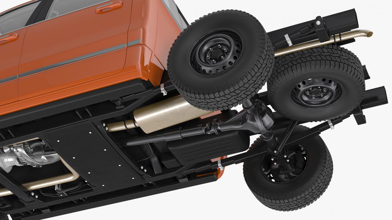 3D model Crew Cab 4x4 Truck No Bed