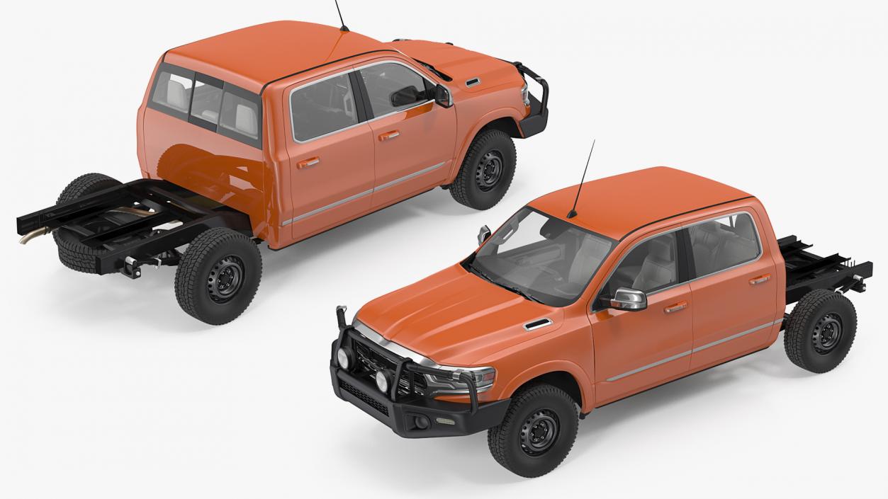 3D model Crew Cab 4x4 Truck No Bed