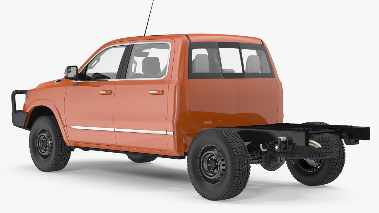 3D model Crew Cab 4x4 Truck No Bed