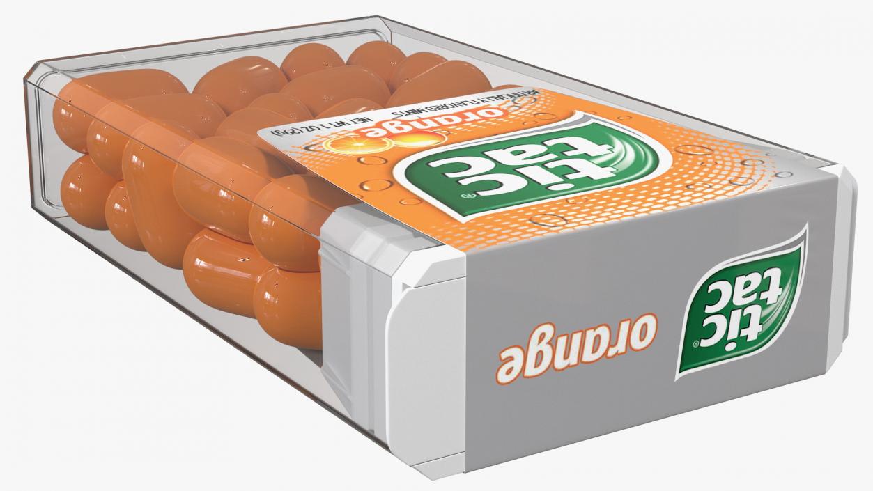 Tic Tac Orange Flavour 3D