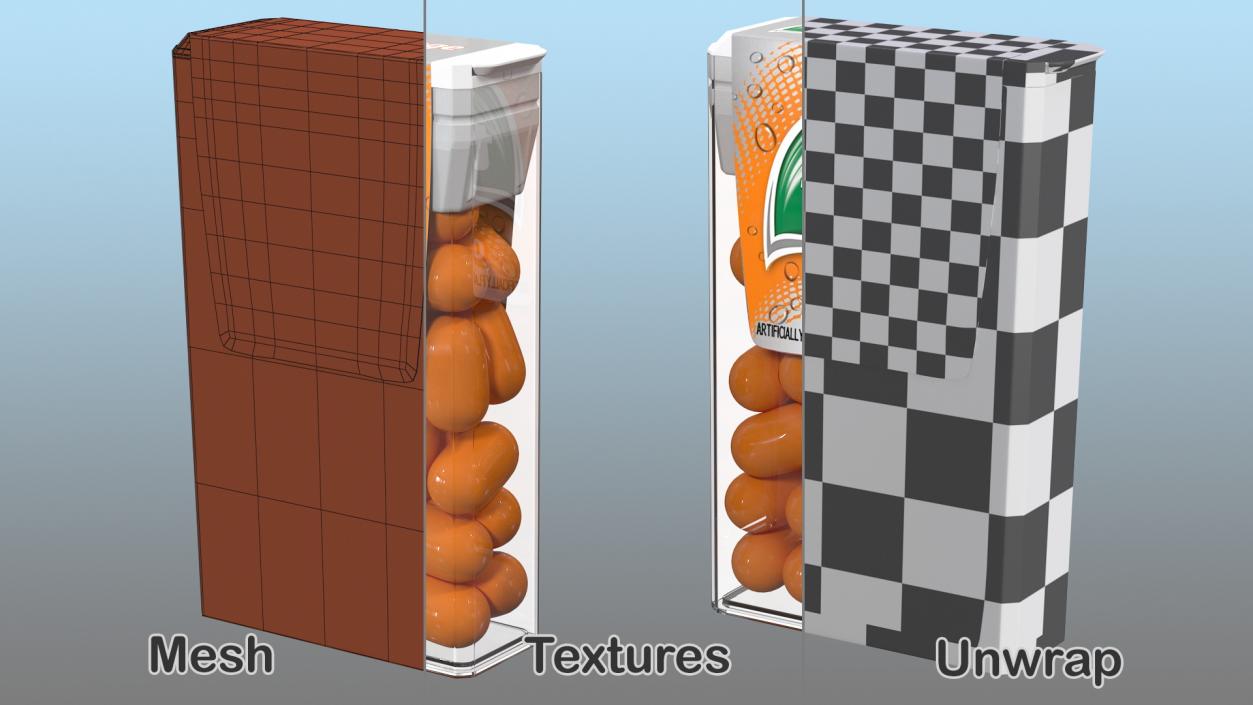 Tic Tac Orange Flavour 3D