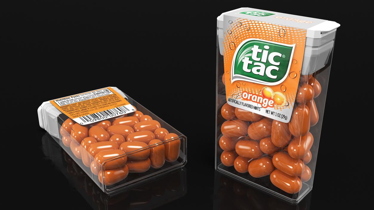 Tic Tac Orange Flavour 3D