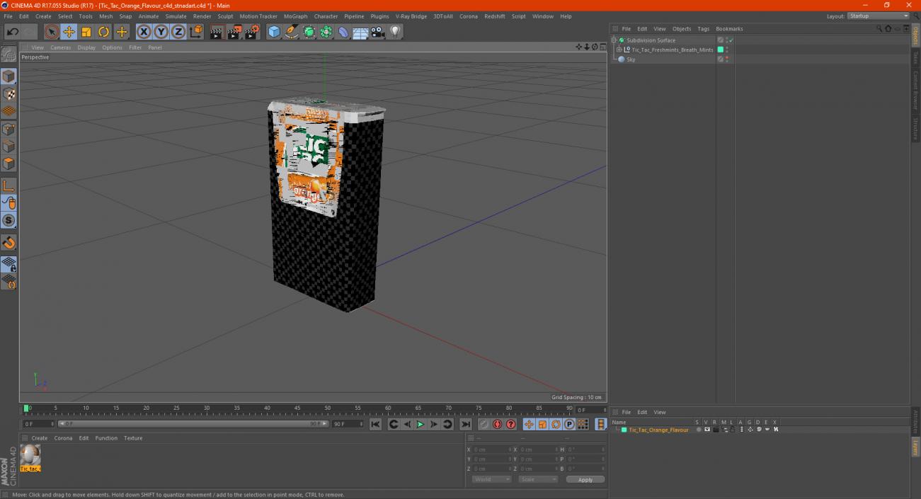 Tic Tac Orange Flavour 3D