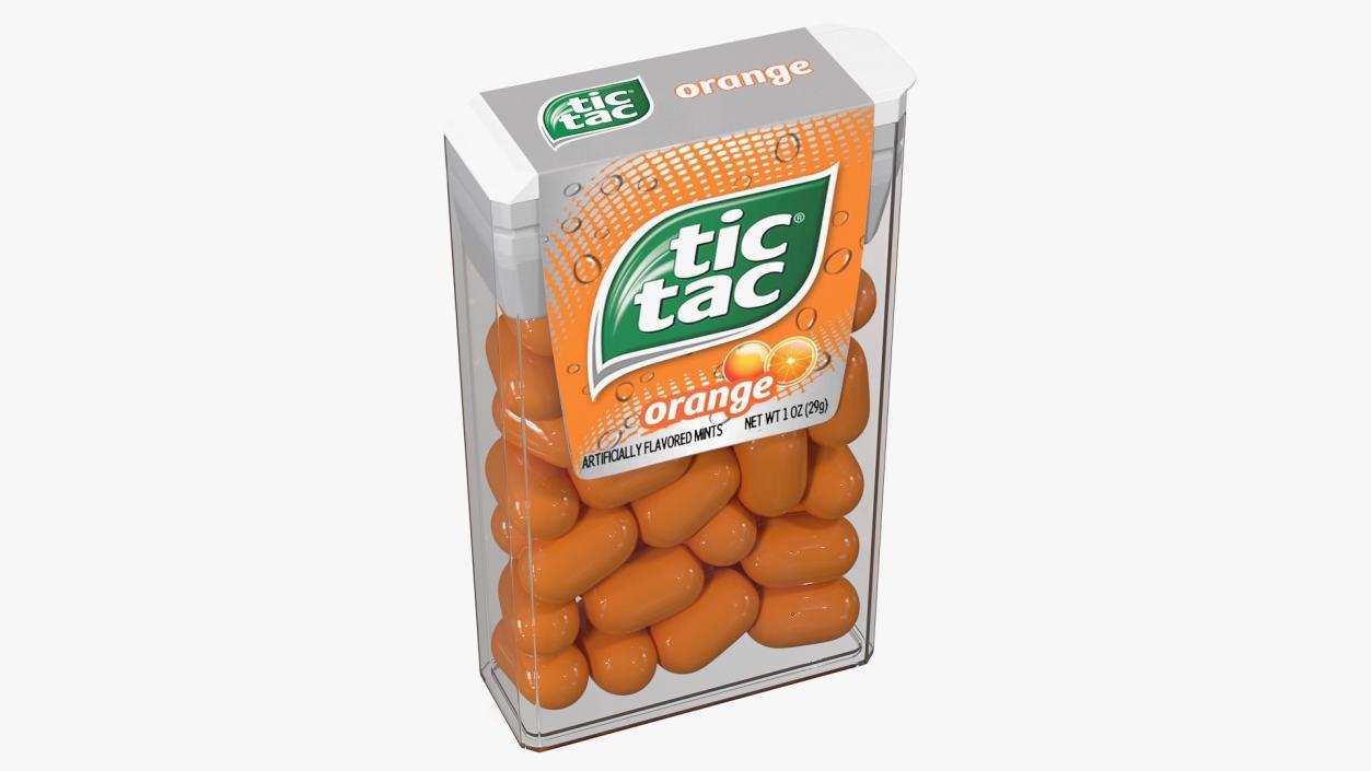 Tic Tac Orange Flavour 3D