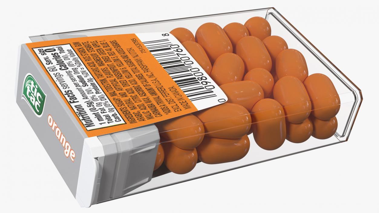 Tic Tac Orange Flavour 3D