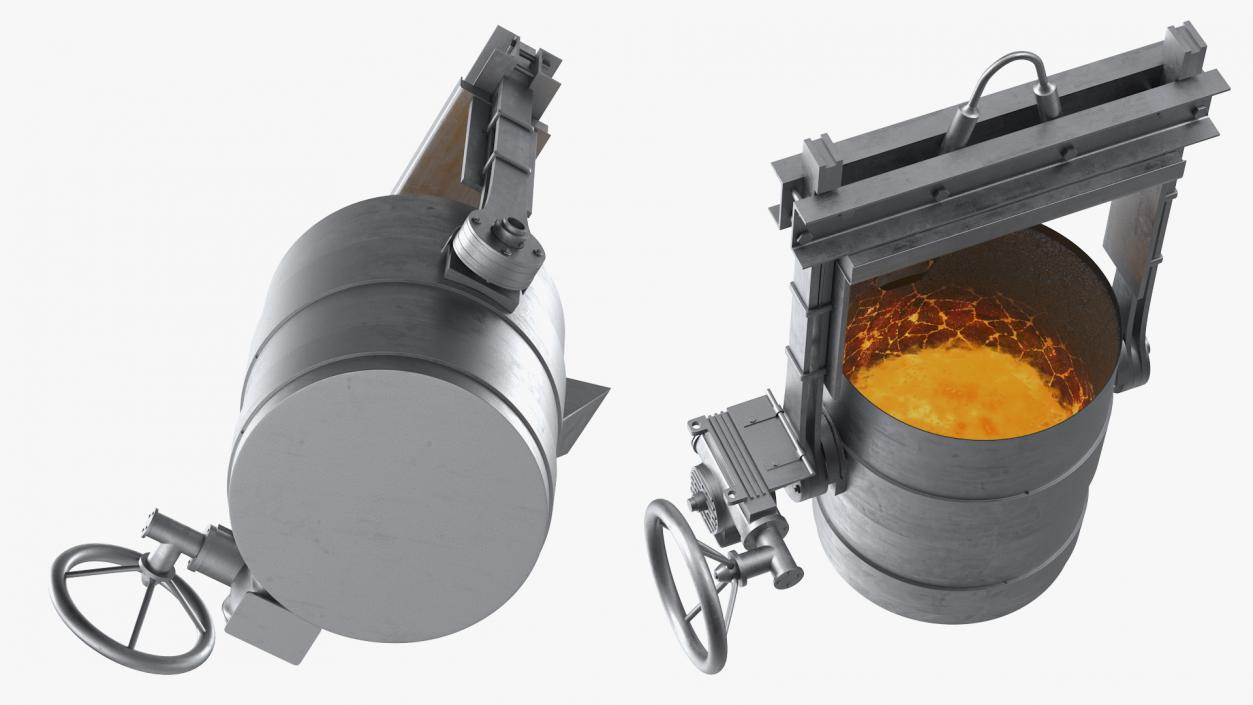 3D model Ladle Filled with Molten Metal