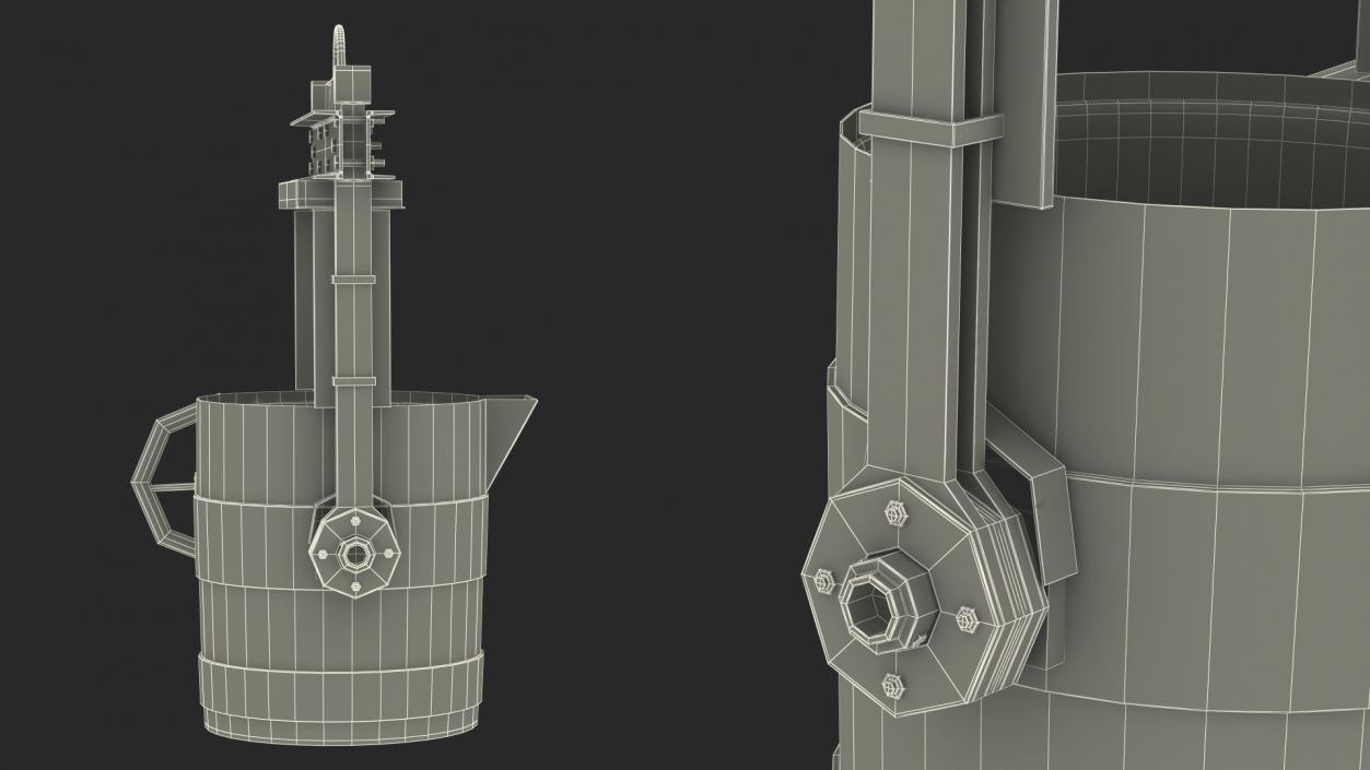 3D model Ladle Filled with Molten Metal