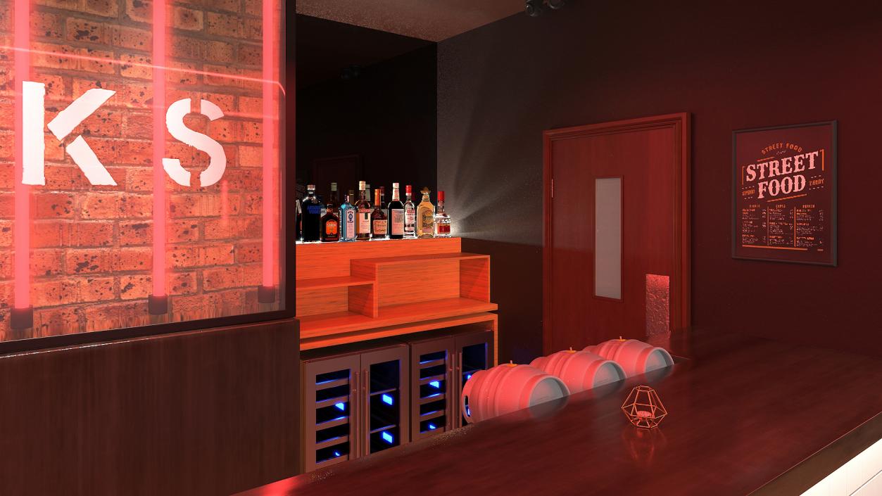 3D Modern Bar Interior Design