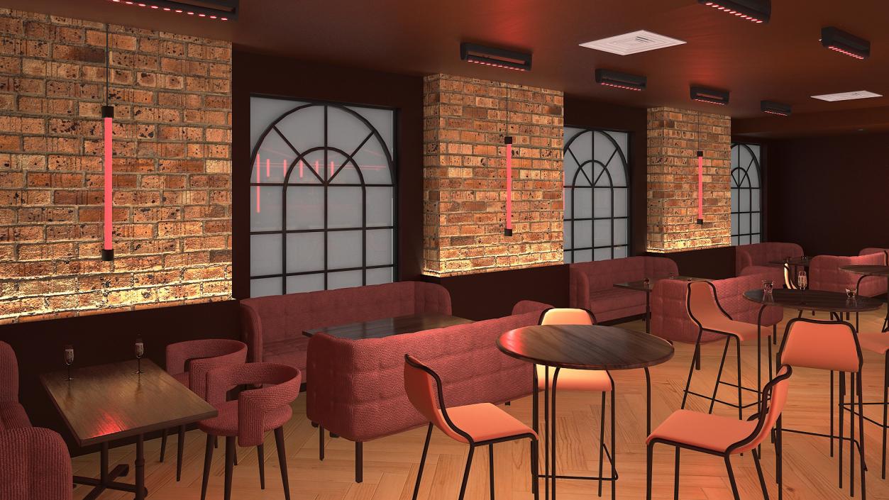 3D Modern Bar Interior Design