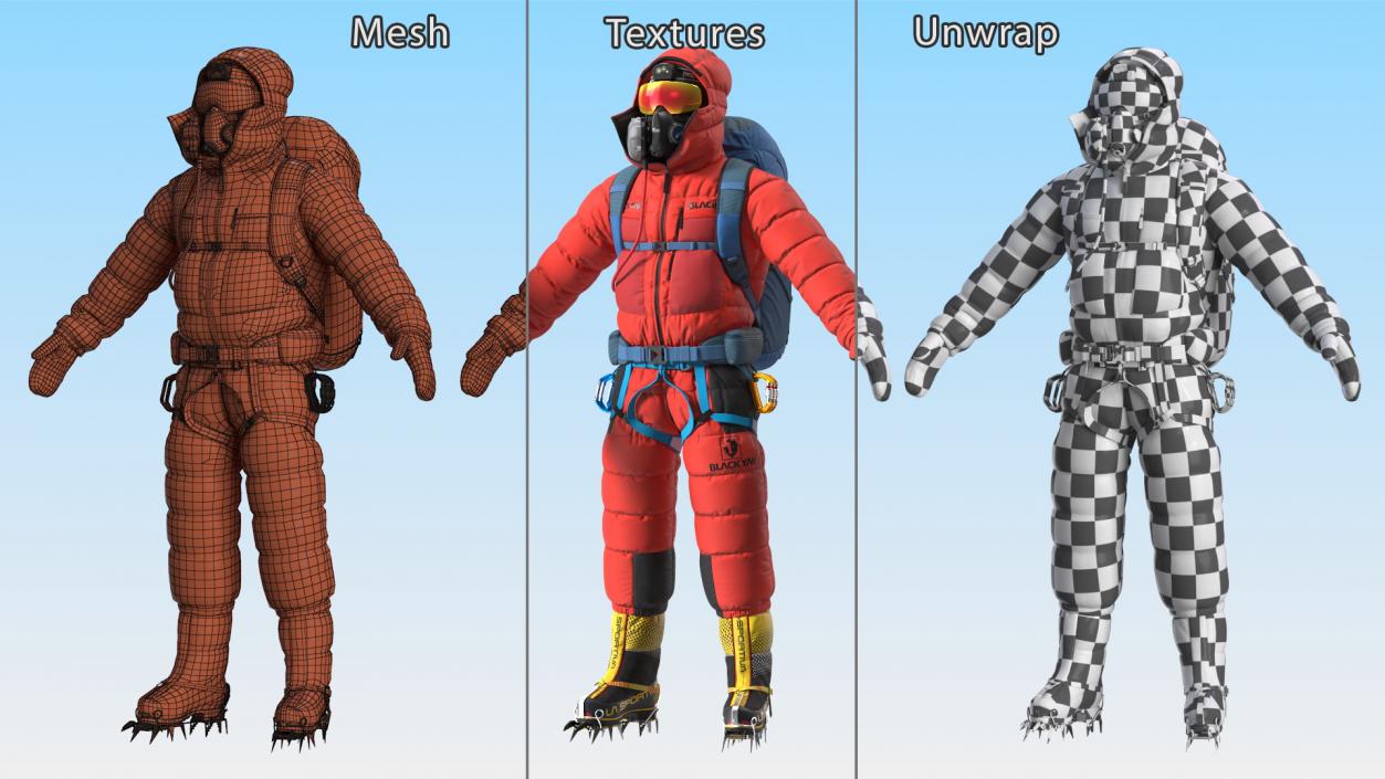 Everest Climber Rigged 3D