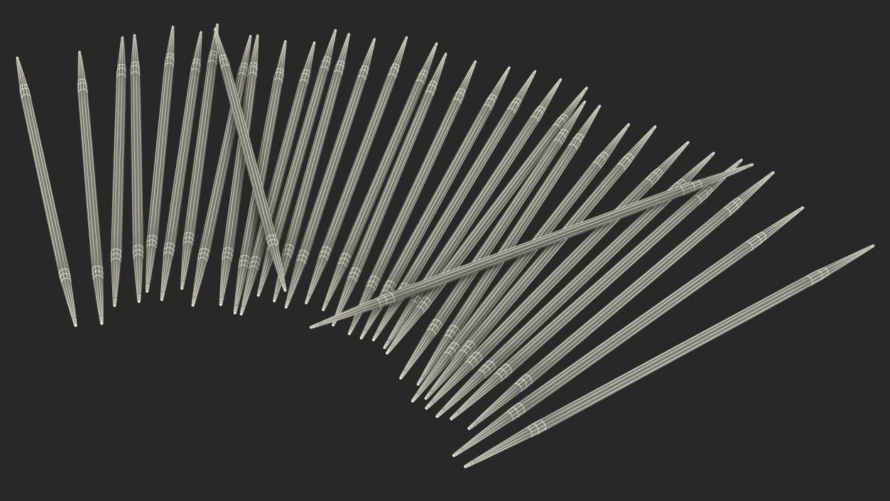 3D model Pile of Wooden Toothpicks