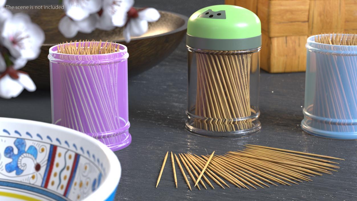 3D model Pile of Wooden Toothpicks