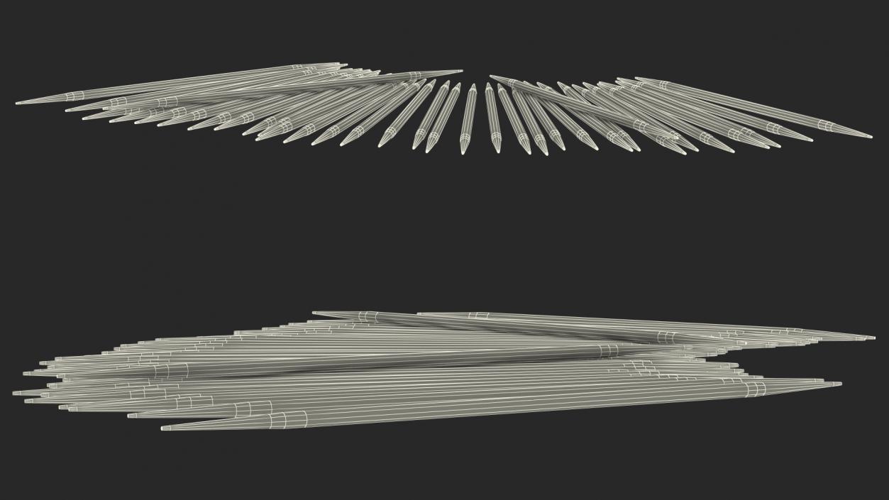 3D model Pile of Wooden Toothpicks