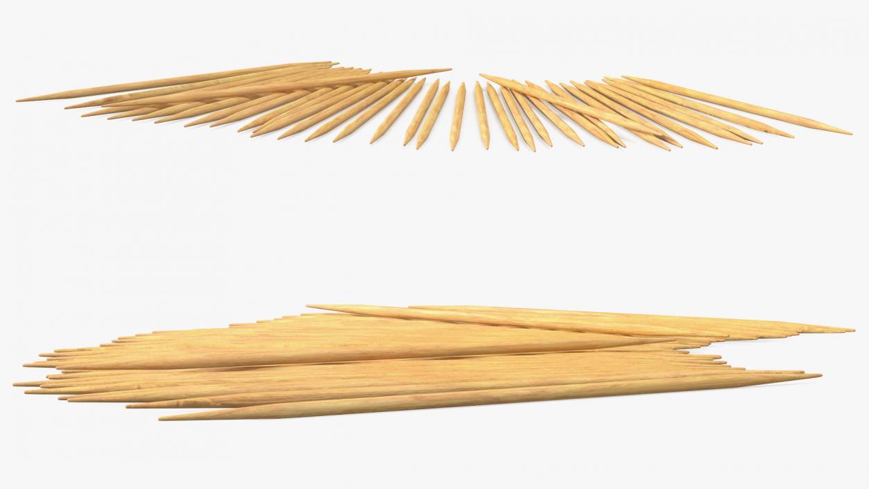 3D model Pile of Wooden Toothpicks