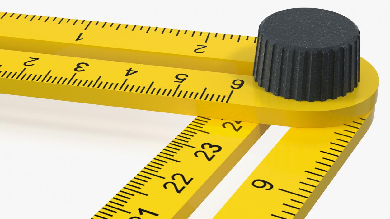 3D model Adjustable Four Sided Folding Measuring Ruler