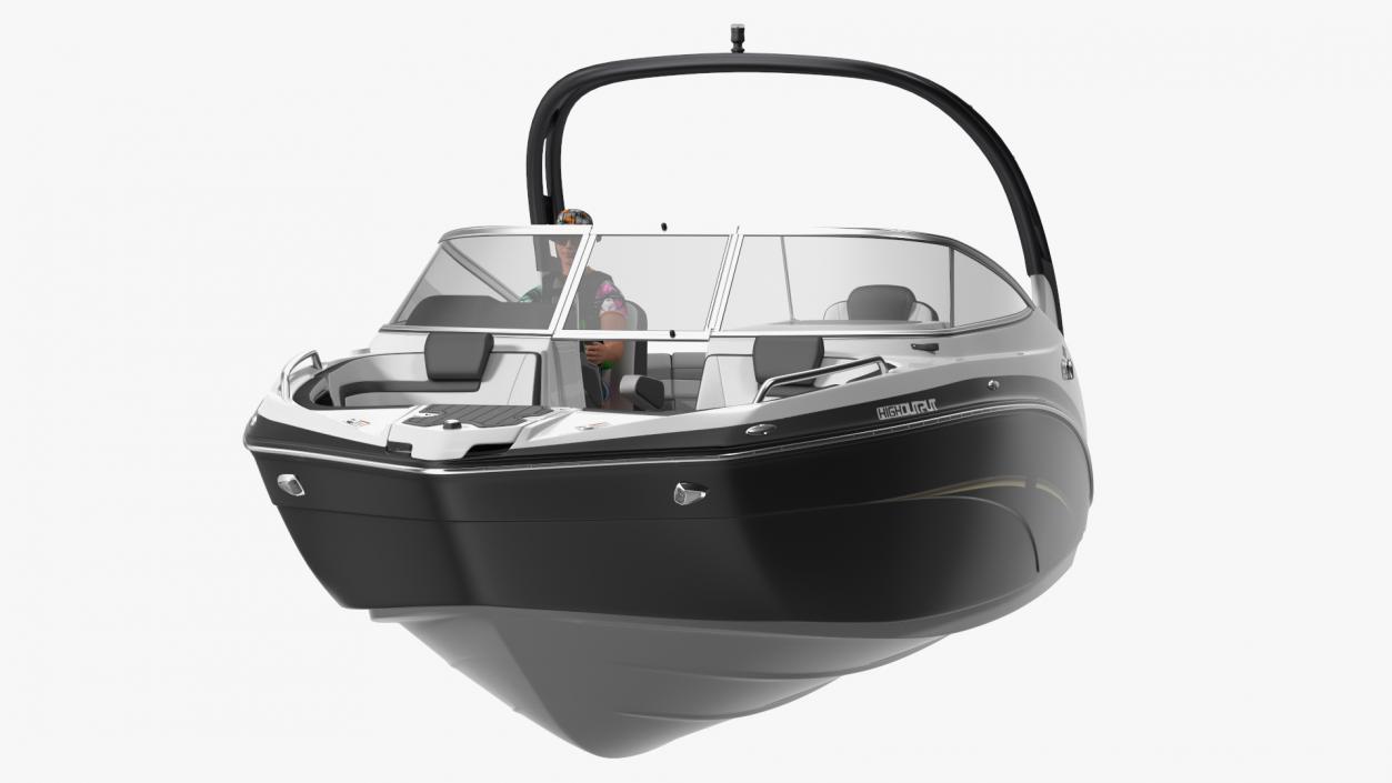 Luxury Sport Boat Generic With Driver 3D