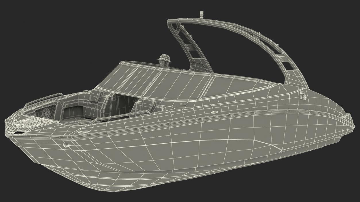 Luxury Sport Boat Generic With Driver 3D