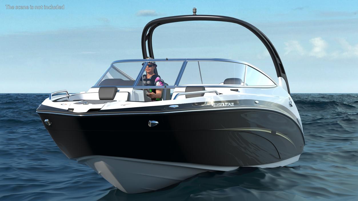 Luxury Sport Boat Generic With Driver 3D